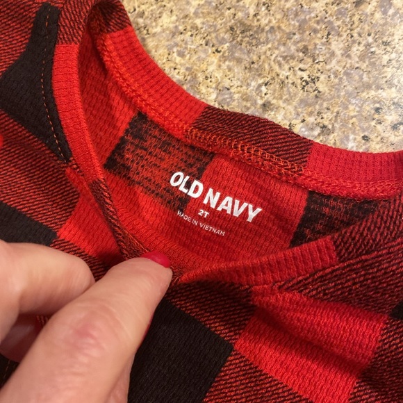 Old Navy Red & Black Checkered Plaid Christmas Holiday Dress 2T - Picture 4 of 14